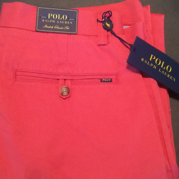 $85 POLO RALPH LAUREN CLASSIC FIT CHINO PANTS NANTUCKET RED MEN NWT